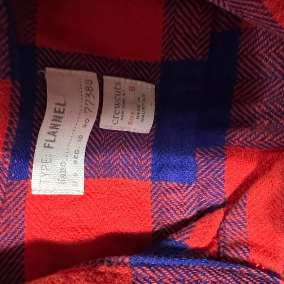 Crewcuts Boys Red & Blue Plaid Long Sleeves Button Down Shirt Size 8 - Picture 3 of 3